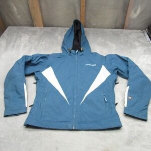 Spyder Jacket Women 6 Blue Hooded Insulated Waterproof Wind Rain Ski Snow Winter